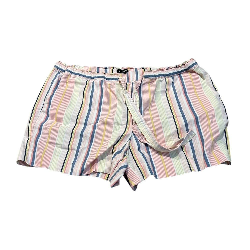 LOFT striped pull on shorts